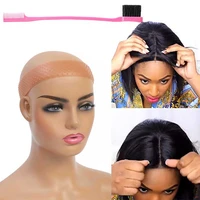 2pc silicone wig band adjustable elastic band for lace wigs wig grip women hair band non slip wig grip headband transparent
