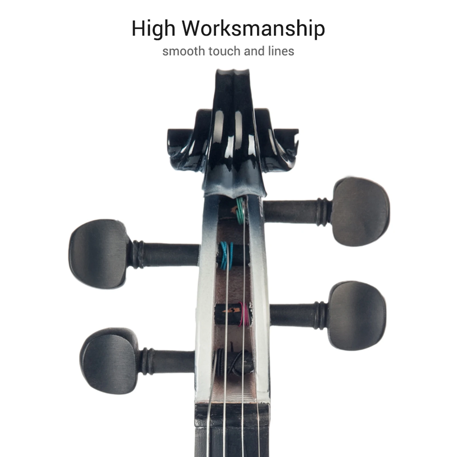 

Full Size 4/4 Acoustic Violin Set Basswood & Maple & Brazil Round Timber & Alloy Material with Bow Storage Case for Beginners