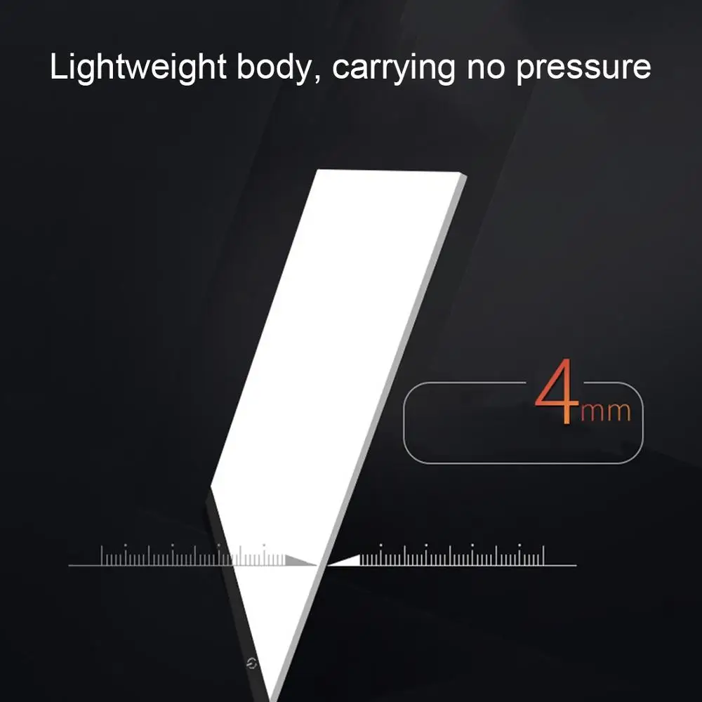 Ультратонкий портативный USB-бокс размера А4 со светодиодной подсветкой для