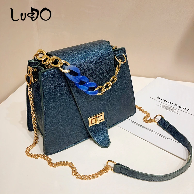 

LUCDO Famous Brand Acrylic Chain Women Bags Designer Fashion crossbody Bags for Women 2020 new Shoulder Messenger Bags handbags