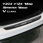 Автомобильная наклейка на бампер из углеродного волокна и кожи для Mercedes Benz W124 W203 W204 CITAN SPRINTER VITO VIANO R V CLASS, автомобильные аксессуары