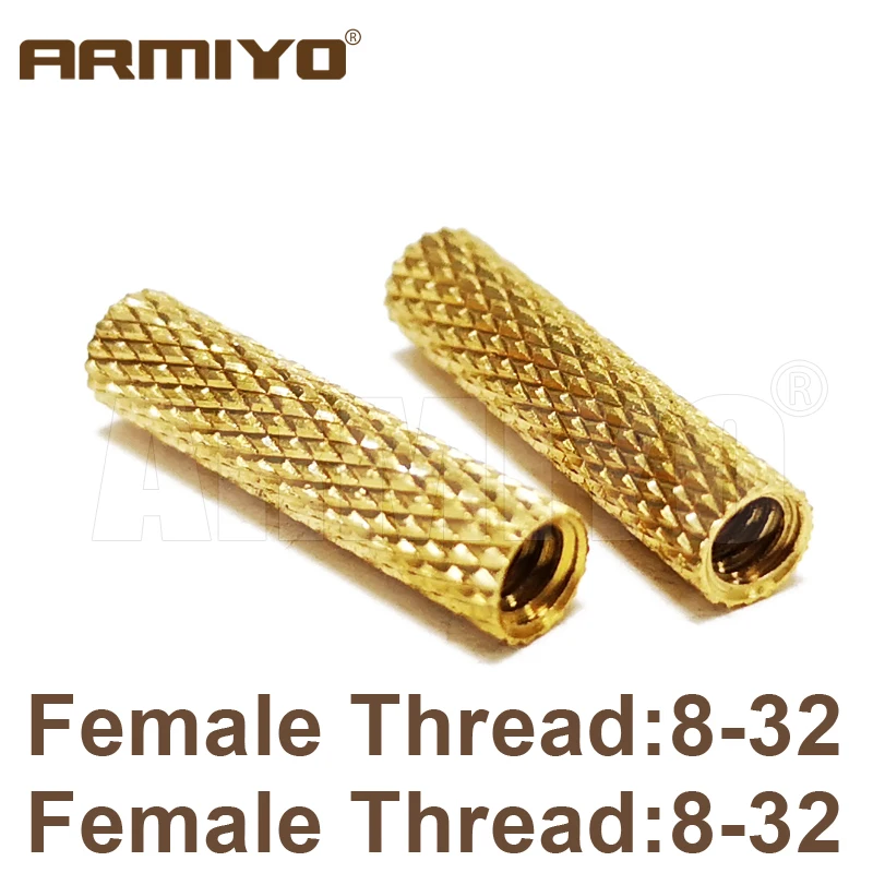 Armiyo 2 шт./лот твердая латунная внутренняя резьба 8 32 м3 5 40 стержень для чистки