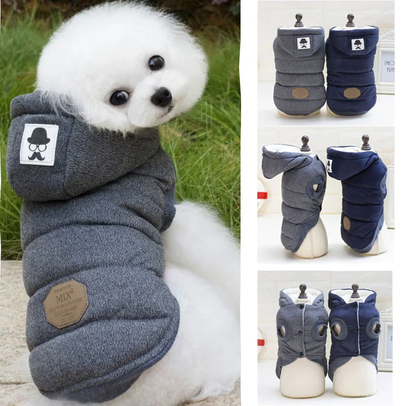Одежда для собак пальто зимняя теплая верхняя одежда утолщенная стеганая куртка