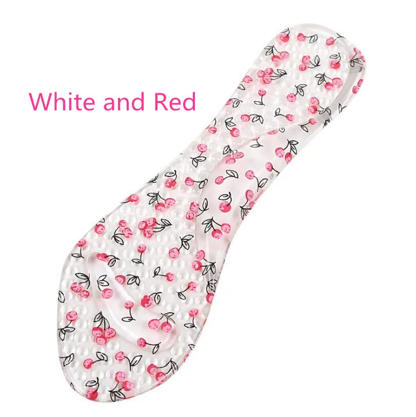 White and Red 1 пара Подпяточник в обуви на высоком каблуке расстроен арки поддержки стельки силикагелевые стельки Анти-скольжения для Для женщин высокий каблук Сникеры на каждый день - Цвет: White and Red