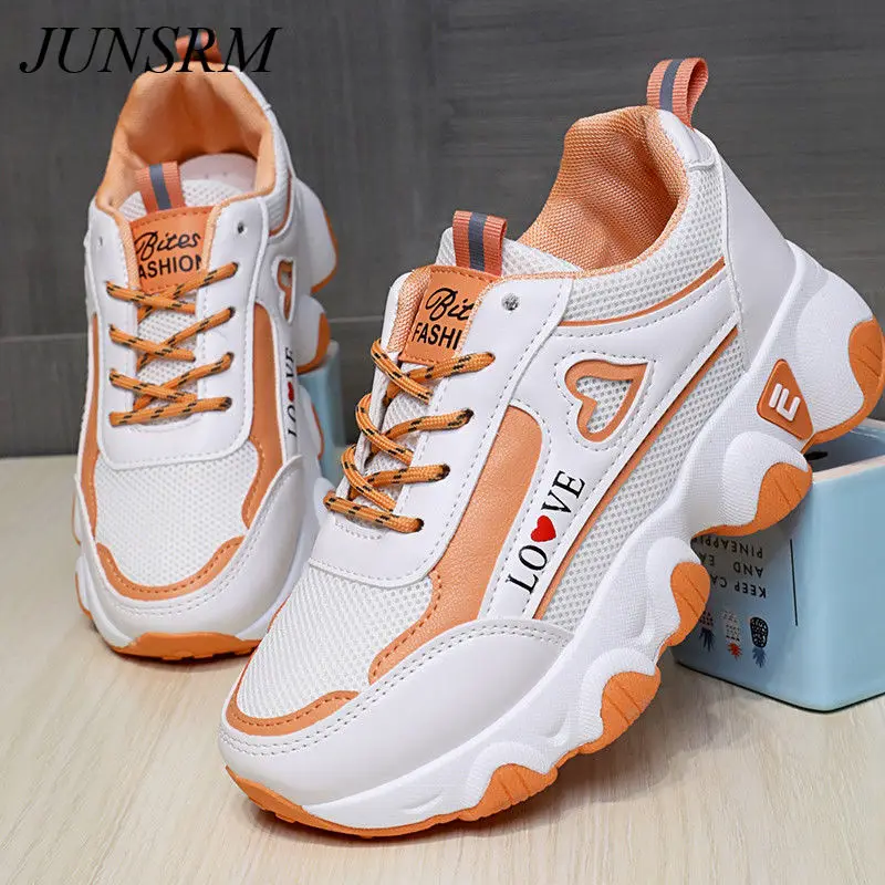 

Fashion Spring Woman Sneakers Summer Female Walking Platform Vulcanized Shoes Comfort White Women Sports Chunky Footwear