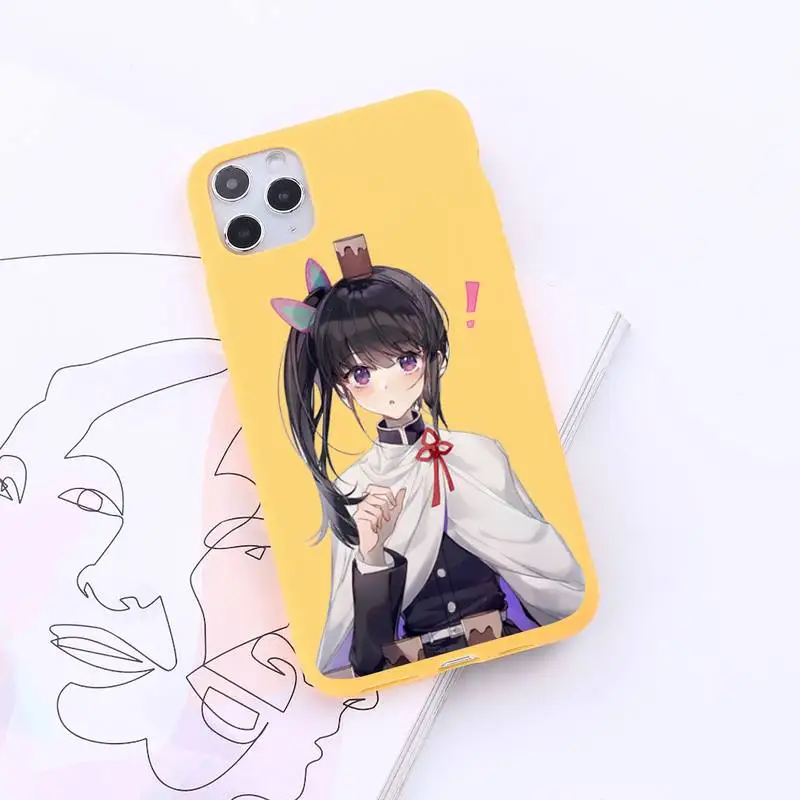 

Anime cartoon design Demon Slayer Phone Case Candy Color for iPhone 6 7 8 11 12 s mini pro X XS XR MAX Plus