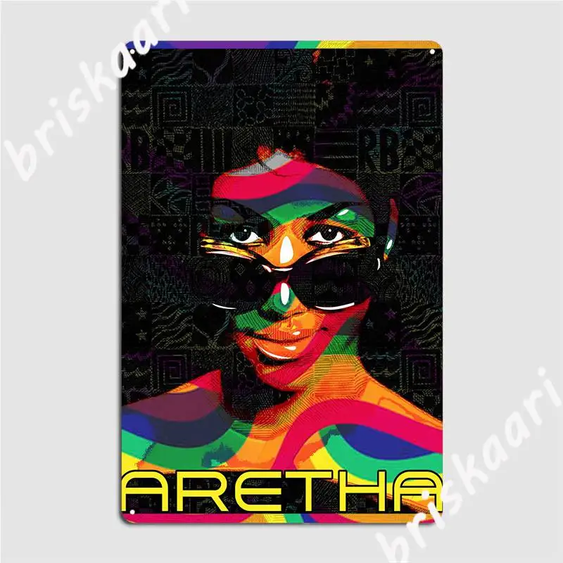 

Aretha Franklin Metal Sign Cave Pub Garage Decoration Pub Printing Tin Sign Poster