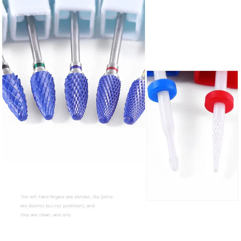 Керамическая Алмазная фреза для ногтей электрическая вращающаяся кутикулы