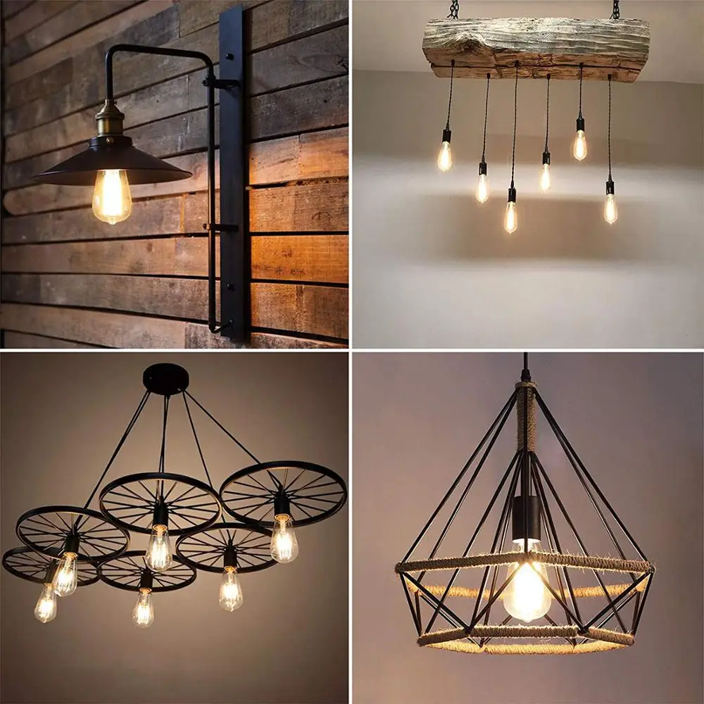 Винтажные светодиодные лампы Эдисона 6 Вт эквивалент 60 нерегулируемая яркость