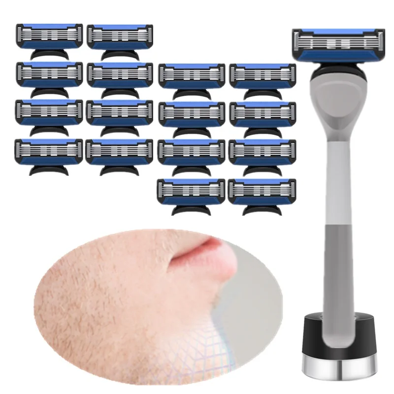 

Metal Texture Hand Shaver Razor Blade for Men Machine for Shaving Blades Replacement Blade Fusion 5 USA Imported Blade with Base