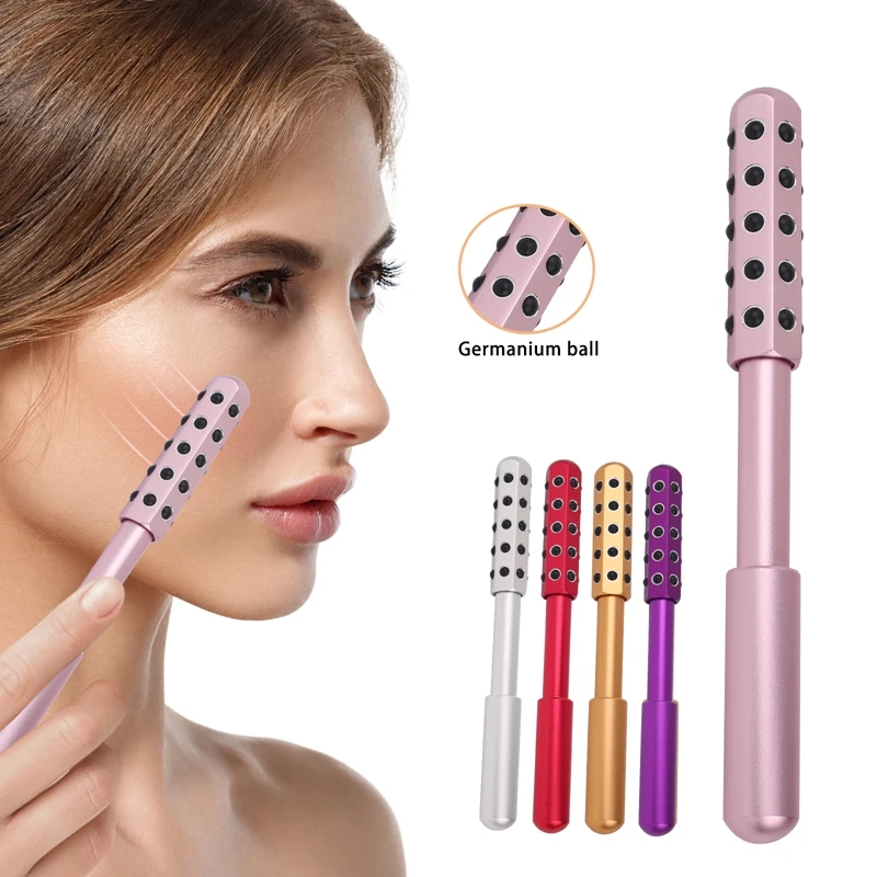 

Germanium Beauty Bar Face Roller Massager Double Heads Facial Lift Slimming Tightening Anti Wrinkle Skin Care Face Massage Tool