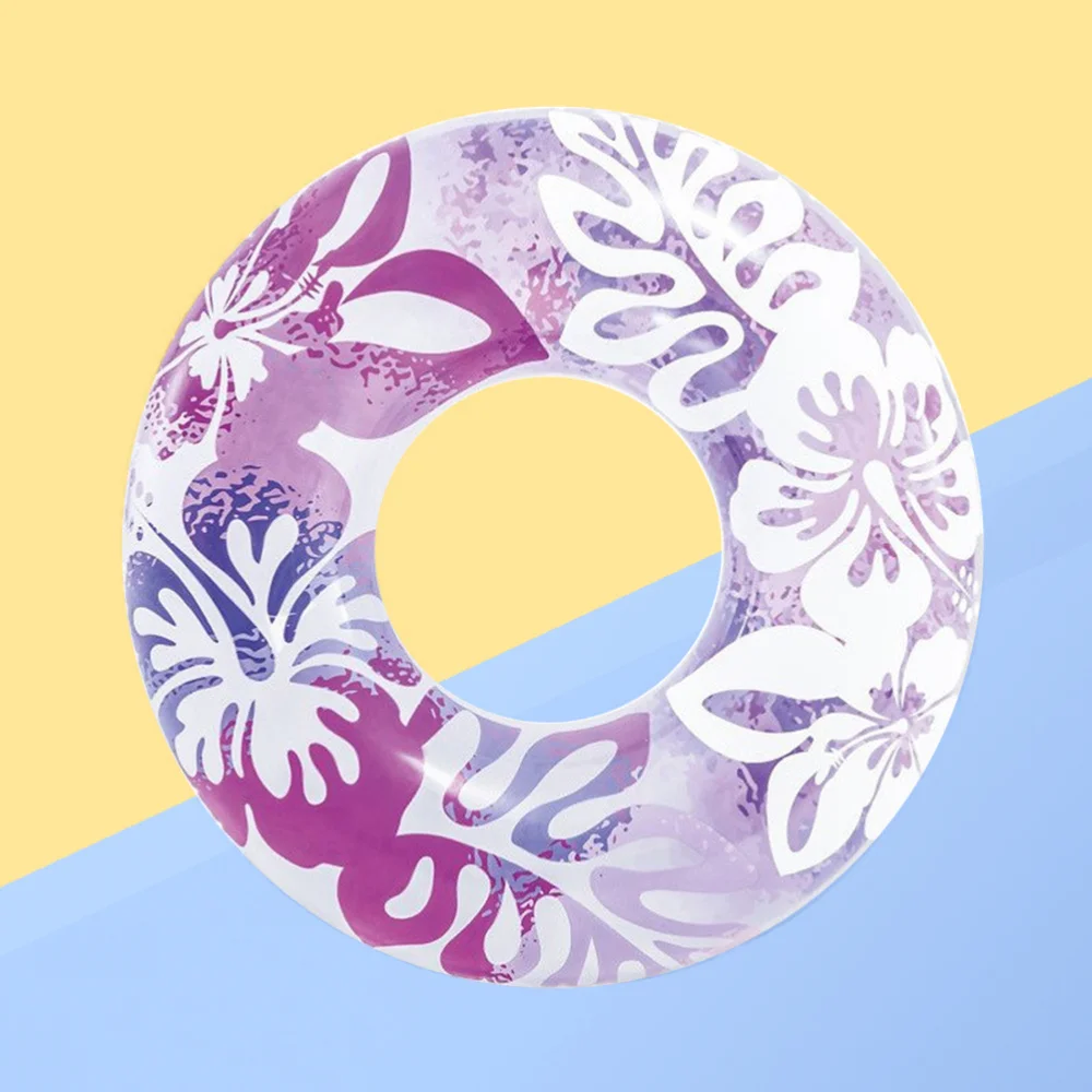 

Adult Printing Swim Ring Inflatable Swimming Ring Summer Swimming Pool Floating Inflatable Ring (Orange 91CM)