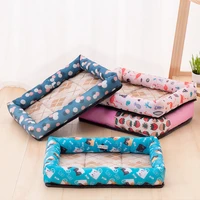 pet supplies 5 colors dog cool mat summer kennel wear resistant non slip cat litter ice silk puppy bed sleep accessories dog bed