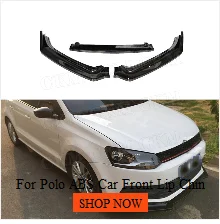 Крылья спойлера на заднюю крышу из углеродного волокна/ABS для Volkswagen VW Polo 2011- наклейка на багажник