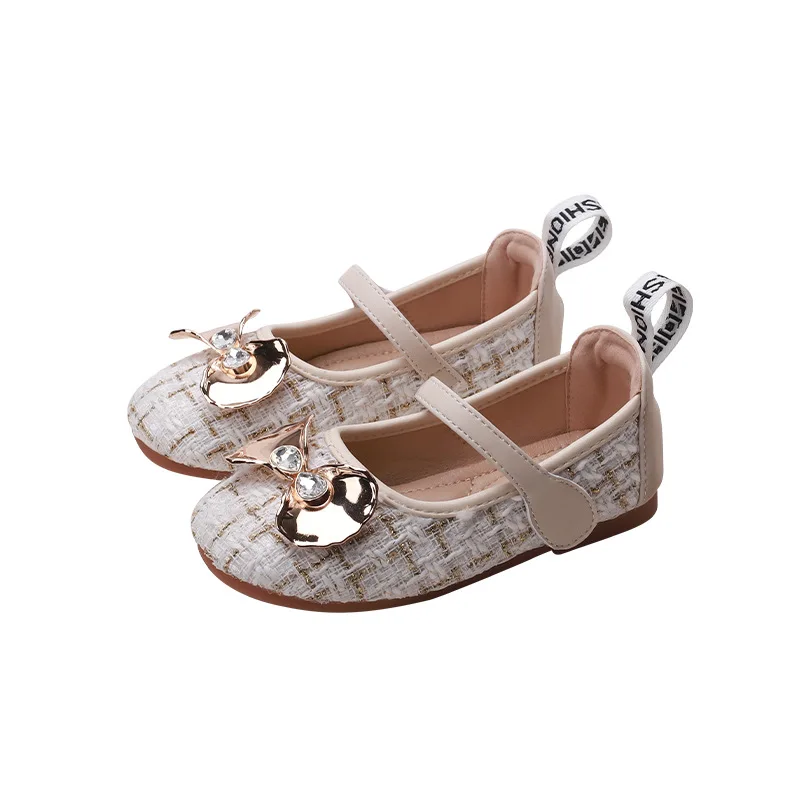 

New Spring/Autumn Flats Children Girls Dance Moccasins Loafers Baby Student Casual Breathable Toddler Kids Leather Shoes 019