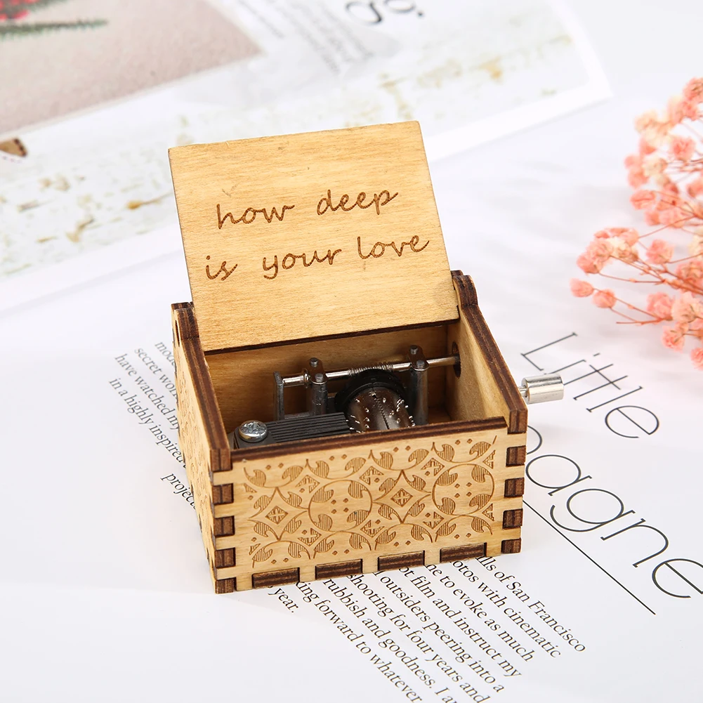 Винтажная музыкальная шкатулка как глубоко в вашей любви деревянная резная