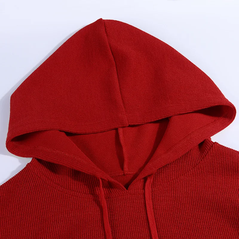 Новинка осени 2019 года женские повседневные трикотажные пуловеры с капюшоном на