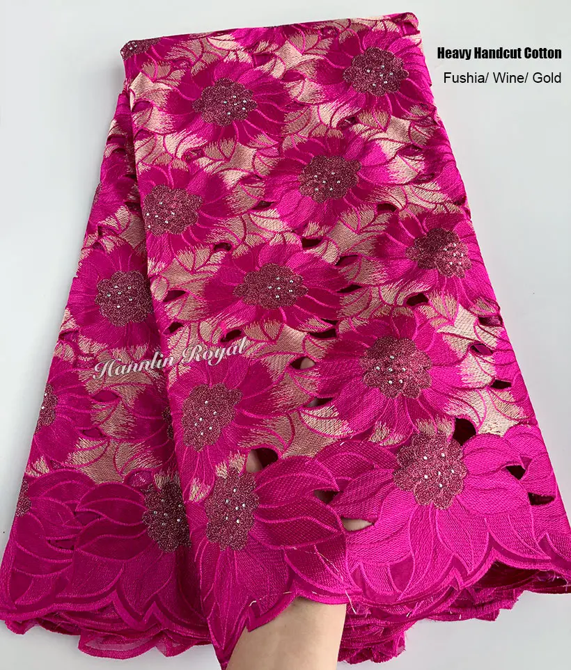 5 ярдов тяжелая кружевная хлопковая ткань ручной работы африканская швейцарская