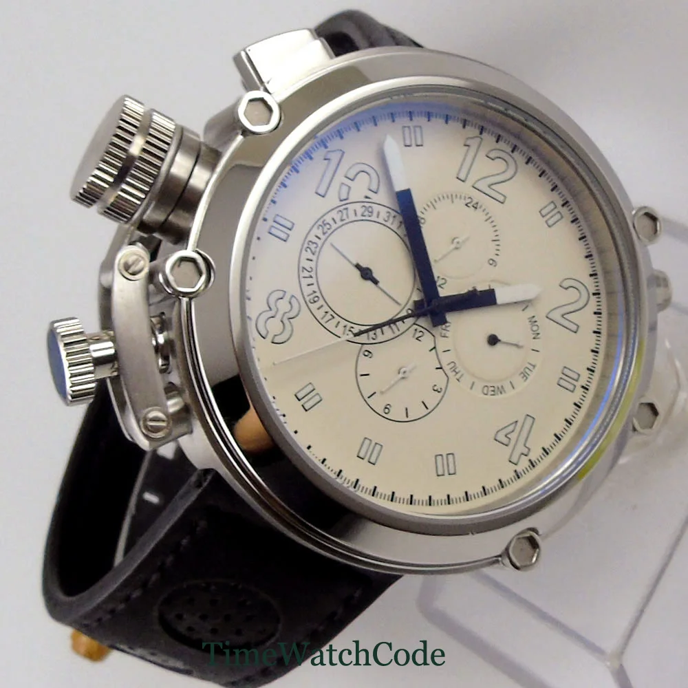 50 мм Большой уход за кожей лица автоматический переход Для мужчин t часы для с