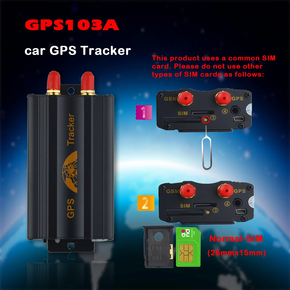 Новое поступление! GPS-трекер 3G GPS 103A-3G для автомобиля универсальный GSM/GPRS трекер