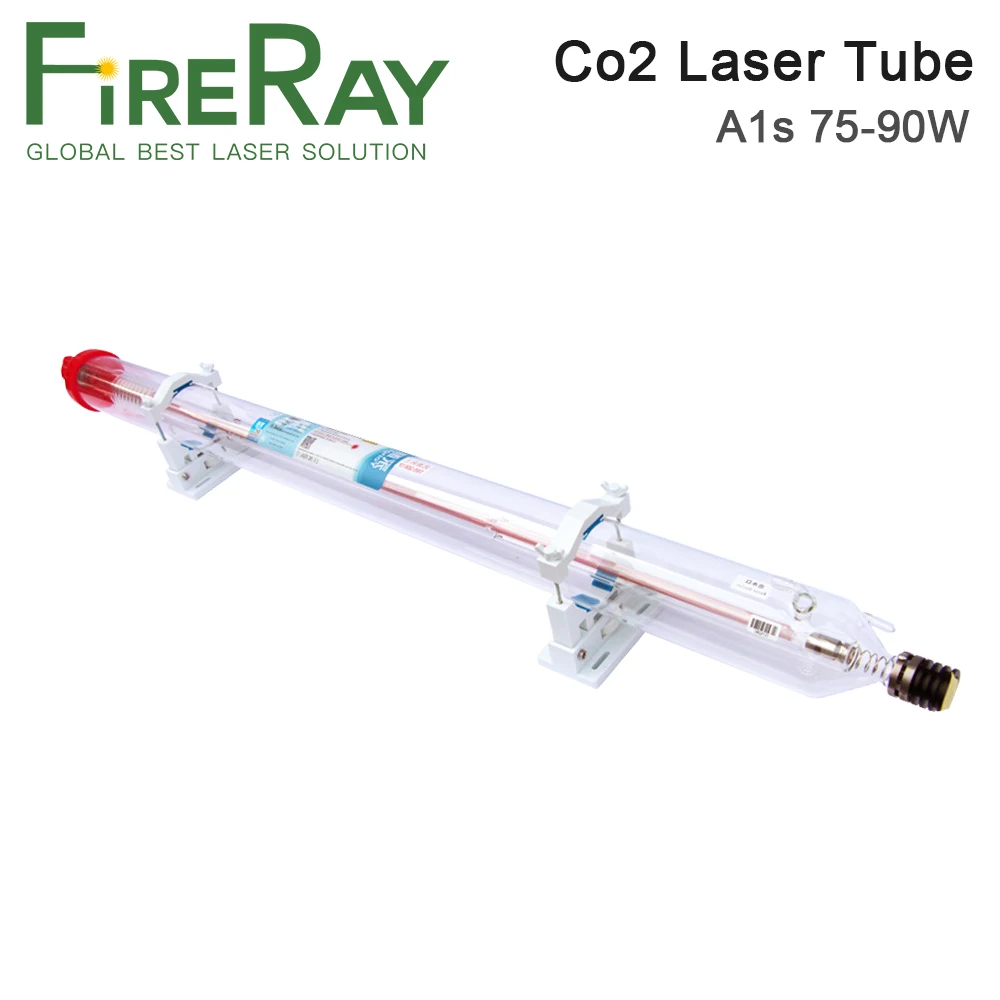 FireRay Yongli A1s 75 Вт CO2 лазерная стеклянная трубка Деревянный чехол Длина 1100 диаметр 80