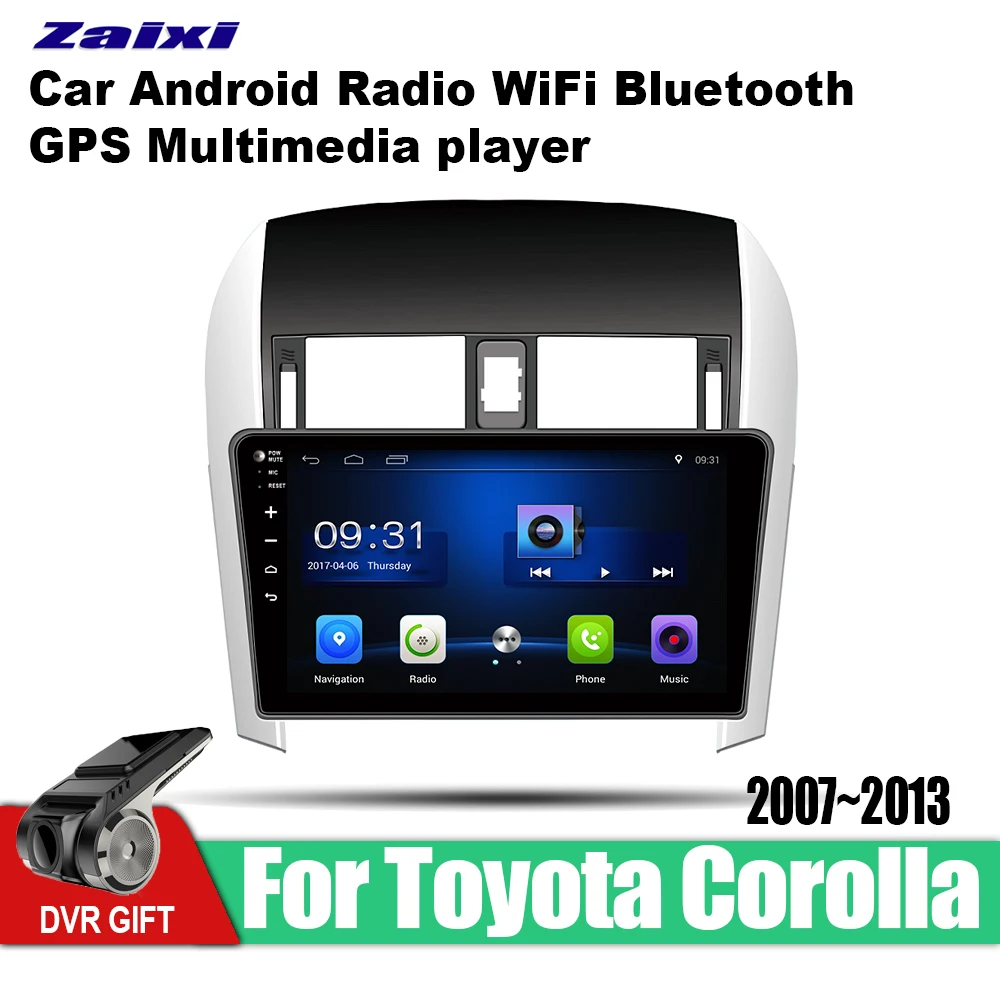 Автомобильный gps мультимедийный плеер для Toyota Corolla E140 E150 2007 2008 2009 2010 2011 2012 2013