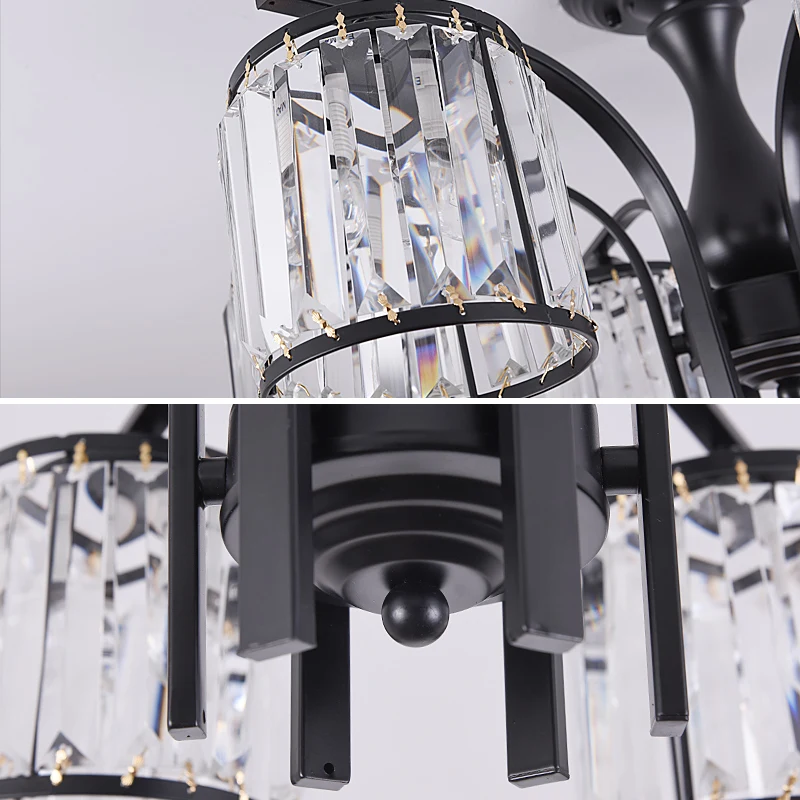 Фото 3/6/8 Heads Crystal LED Chandeliers Lighting Modern Wrought Iron Lustre Luminaire Ceiling for Living Room Kitchen Лампы и освещение 3/6/8 Heads Crystal LED Chandeliers Lighting Modern Wrought Iron Lustre Luminaire Ceiling for Living Room Kitchen Лампы и освещение