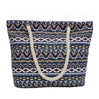 2022 hot printed geometry canvas shoulder bags large size shopping bags cottonstrap beach bags drop shipping mn987