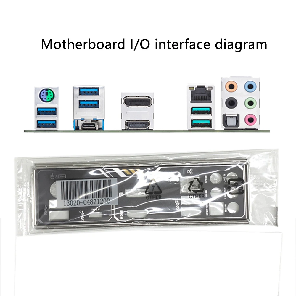 

Motherboard Backplate I/O Shield For ASUS TUF GAMING X570-PLUS (NO WI-FI)