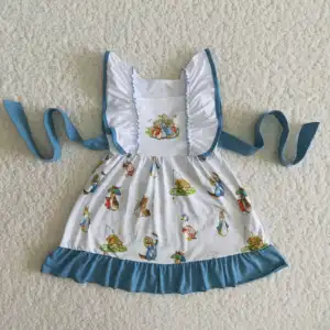 Pastoral Style Girl's Little Flying Sleeve White Princess Skirt Baby Summer Dress
