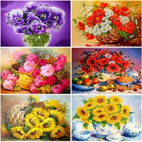 diy flower 5d diamond painting full square drill mosaic resin scenery diamont embroidery cross stitch kits home decor wall art
