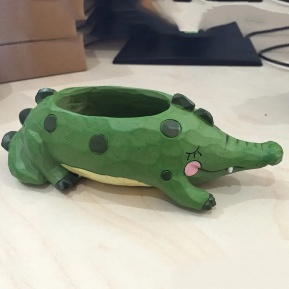 Горшок для растений мультяшный мини Крокодил Кит смоляные горшки цветов