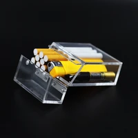transparent cigarette box can hold 14 cigarette and one lighter cigarette case thick and portable gadgets for men