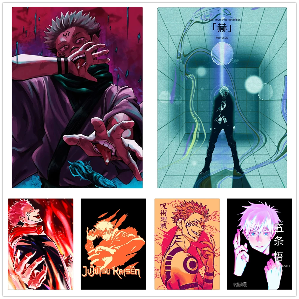 

Canvas Wall Art Hd Print Jujutsu Kaisen Gojo Satoru Poster Japan Anime Role Painting Home Decor Modular Modern Living Room Frame