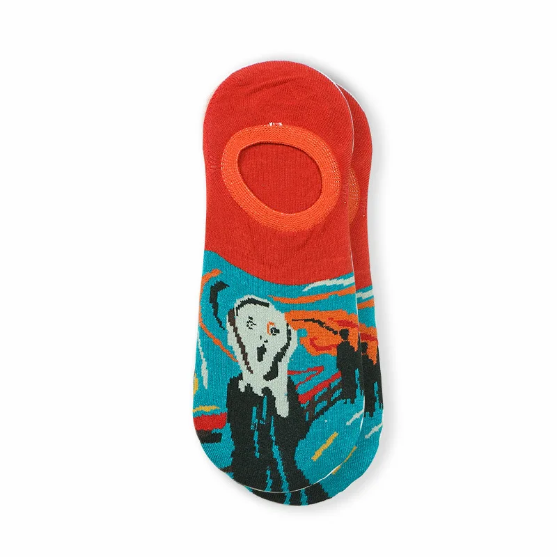 

Harajuku Cartoon Renaissance Funny Starry Sky Green Landscape Women Happy Cotton Cartoon Socks Kawaii Cute Woman Sock EUR 36-42