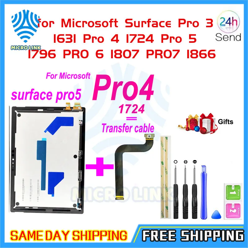 Оригинальный дисплей для Microsoft Surface Pro 3 1631 4 1724 5 1796 PRO 6 1807 PRO7 1866 ЖК-дисплей с