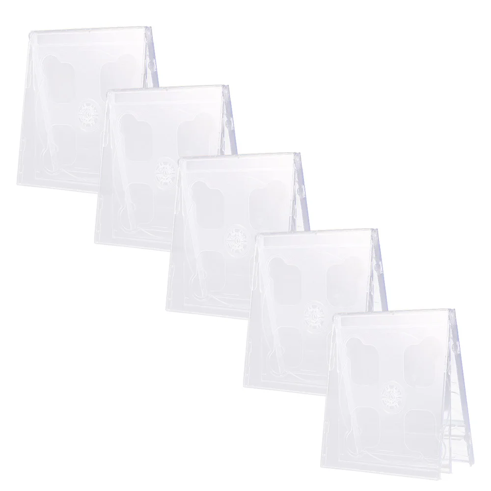 5 шт. двойной CD чехол с собранным прозрачным лотком Стандартный пустой прозрачный