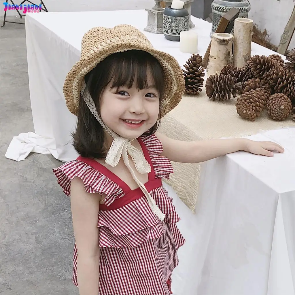 Панама летняя соломенная шляпа для детей маленьких мальчиков и девочек