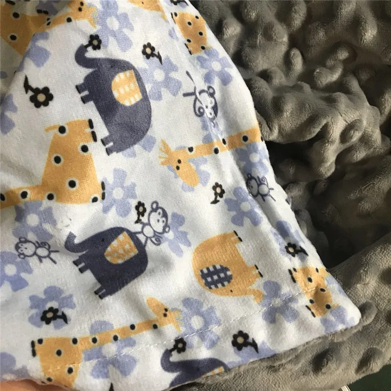 Персонализированные детские одеяла мальчик одеяло и слон дешевые флисовые Minky