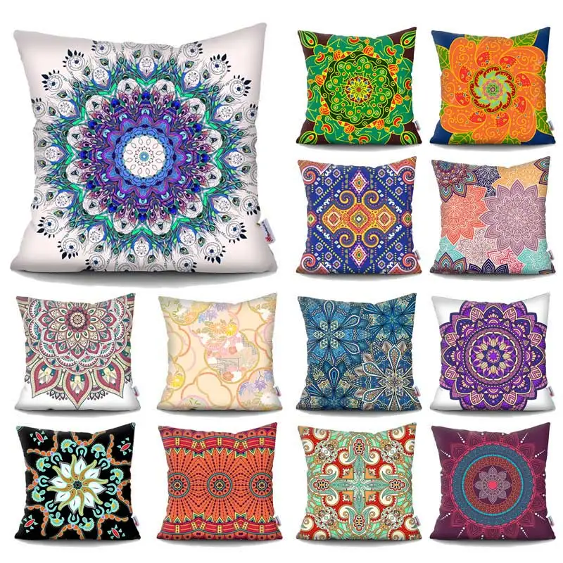 

MTMETY Bohemia cushion cover Polyester Throw Pillow Case Ethnic Home Decoration Pillowcase Double-sided printing cushion cover