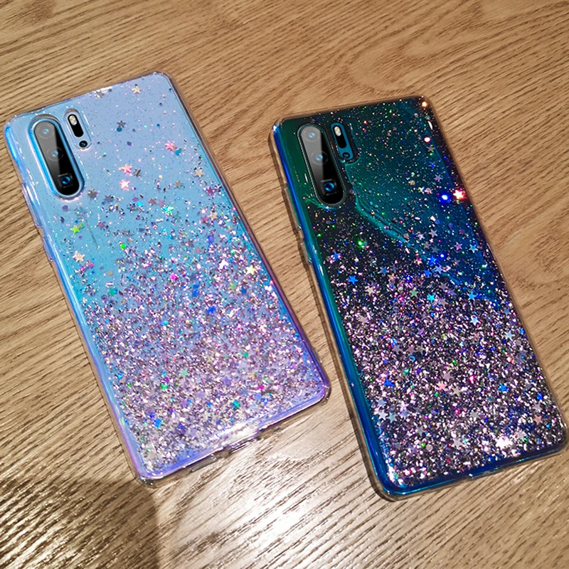 Блестящий блестящий чехол для Xiaomi mi 9 SE 8 lite cc9 A3 A2 эпоксидная звезда прозрачный