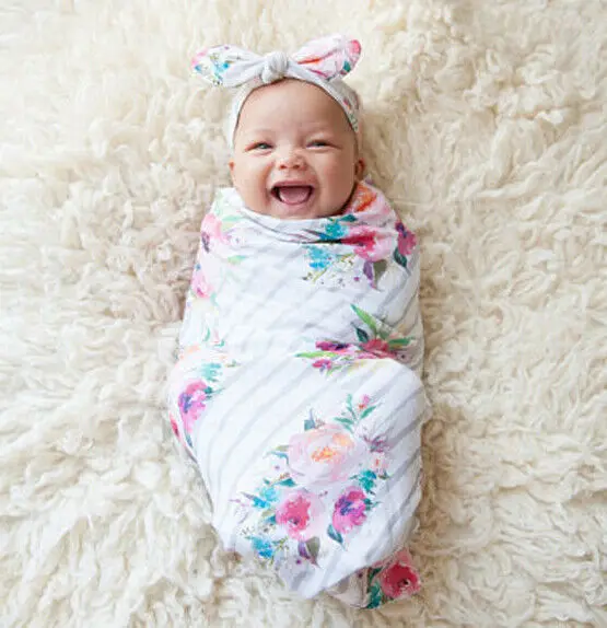Pudcoco Hot Fashion Soft Baby Infant Newborn Boy Girl Floral Swaddle Wrap Blanket Lovely Sleeping Bag Cloth | Мать и ребенок