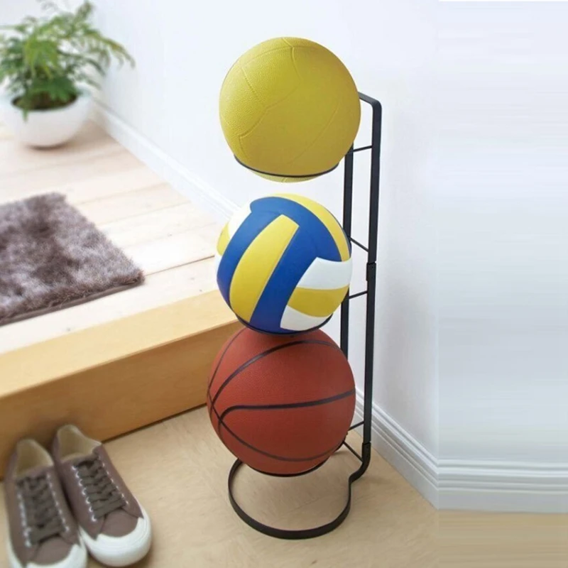 

Movable Ball Storage Rack Basketball Stand Display Holder Sports Balls Organizer 85DA