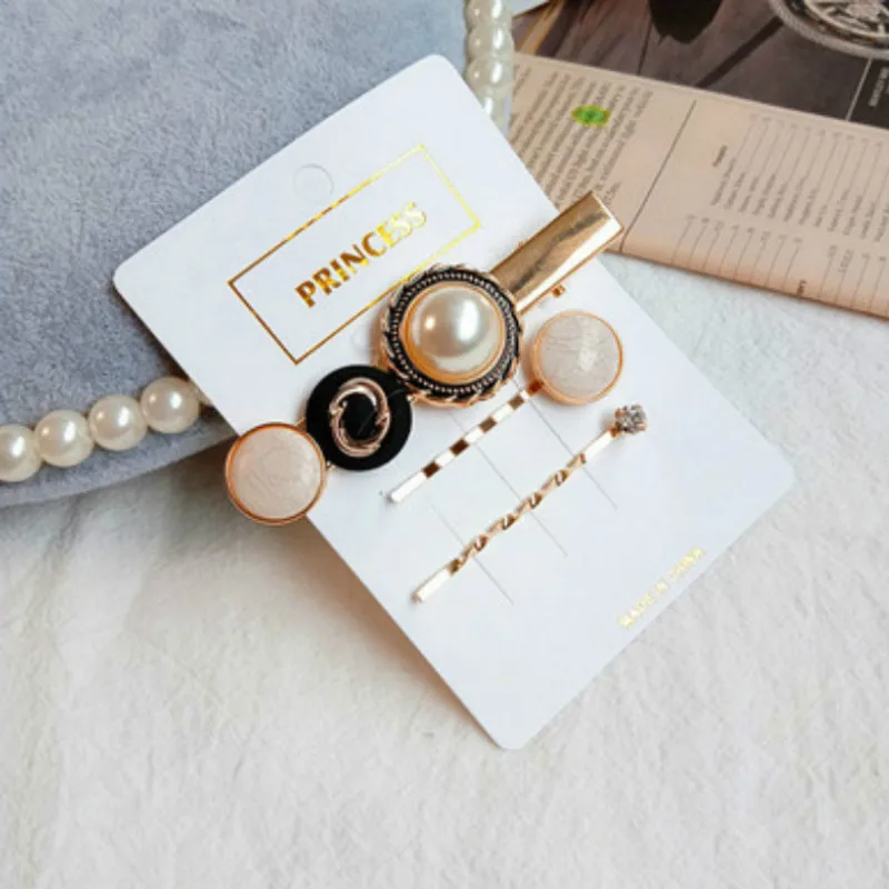 3 шт./компл. женская заколка для волос с жемчугом заколки модная кристаллами