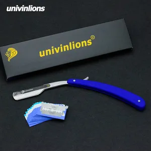 Складной нож Univinlions с прямой пластиковой ручкой, острое лезвие, бритвенная палочка для мужчин и женщин, нож для бритья бороды, лица, подмышек, тела