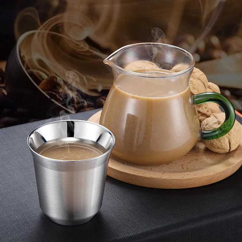 Кофейные кружки новые удобные ручки портативные кофейные из нержавеющей стали с