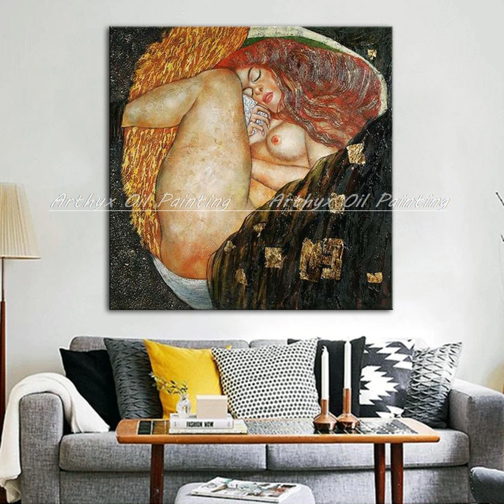 Картина маслом Arthyx Gustav Klimt обнаженная женская абстрактный холст ручной работы
