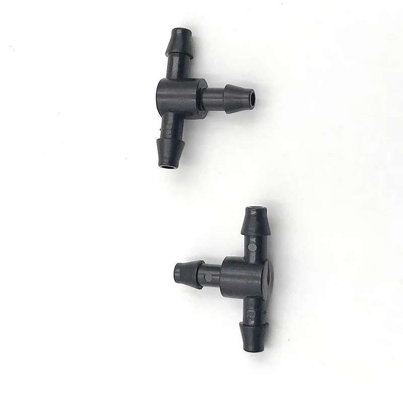 1/4 'Садовый шланг спринклер Т образный три отверстия микро капельного орошения