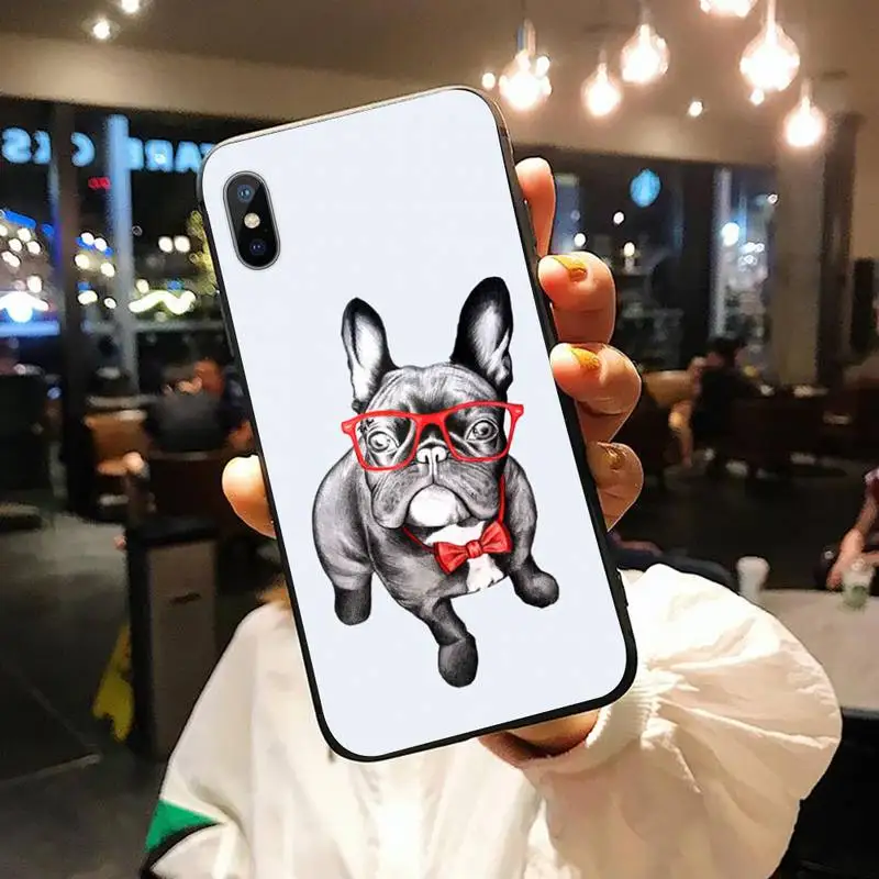 

Cute French bulldog dog Phone Case for iPhone 11 12 pro XS MAX 8 7 6 6S Plus X 5S SE 2020 XR