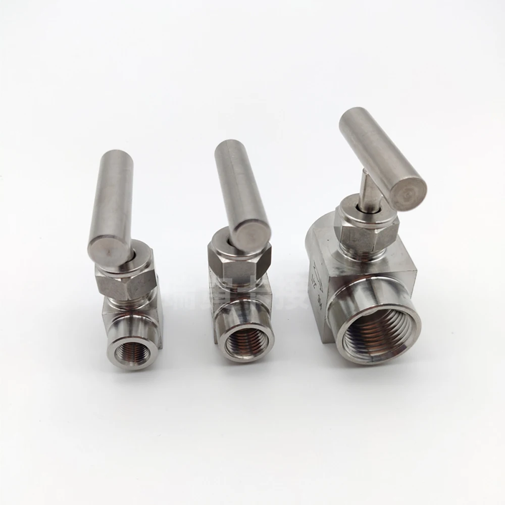 1/" 1/4" 3/" 1/2" BSP гнездовой игольчатый кран 915 PSI 304 из нержавеющей стали с управлением потоком с однообразной ручкой
